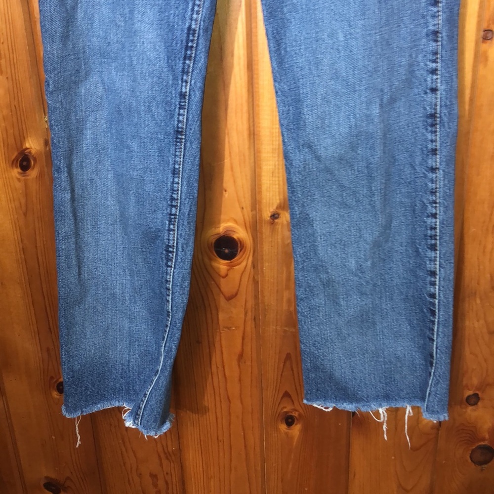Wrangler cash cowgirl cut jeans raw hem size 7/8x34 western rodeo wranglers jean - Picture 4 of 9